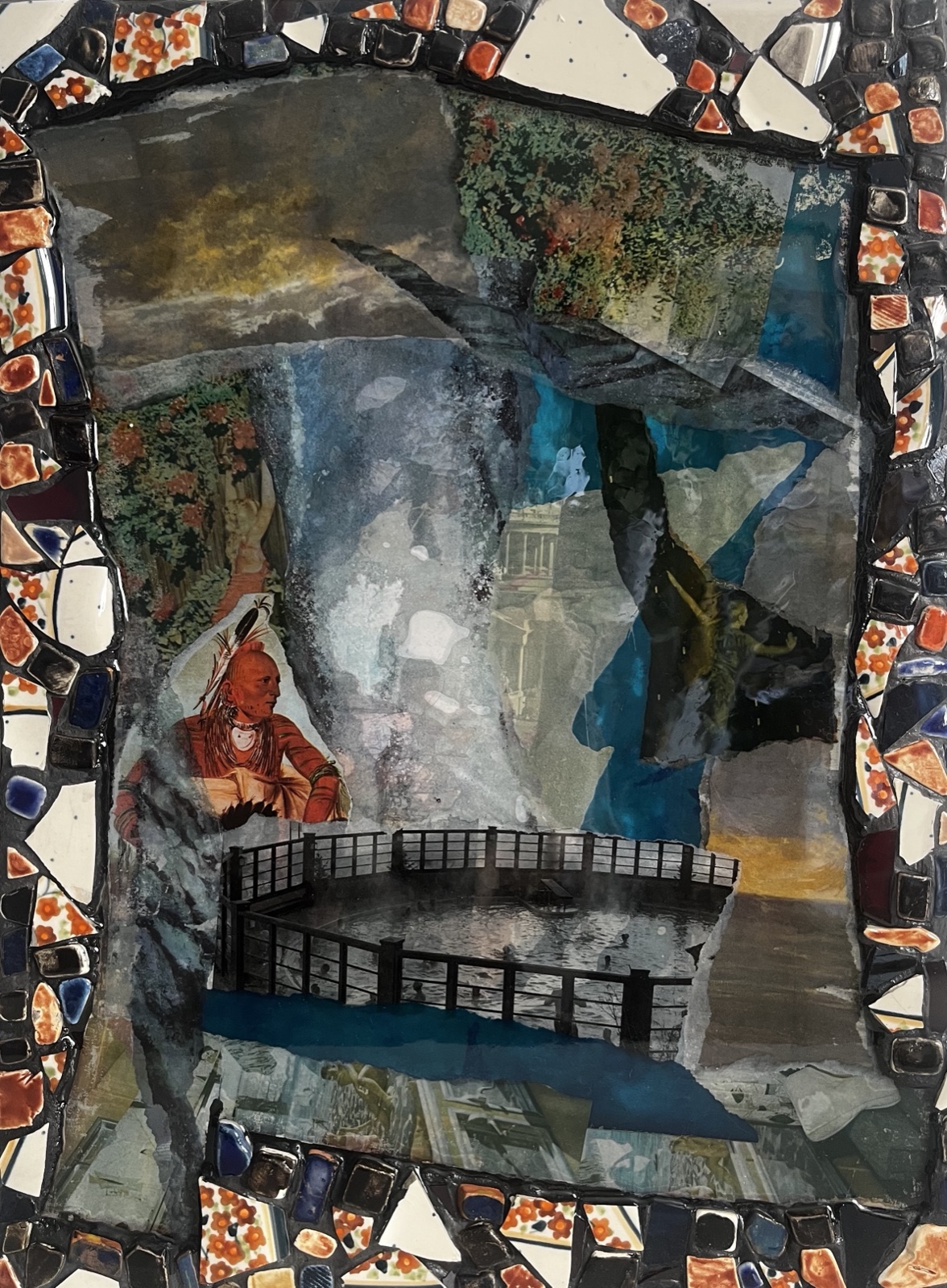 Вода — коллаж 45×45, 2025